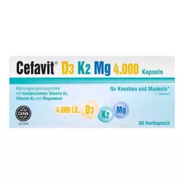 CEFAVIT D3 K2 Mg 4.000 IU tvrde kapsule, 60 kom