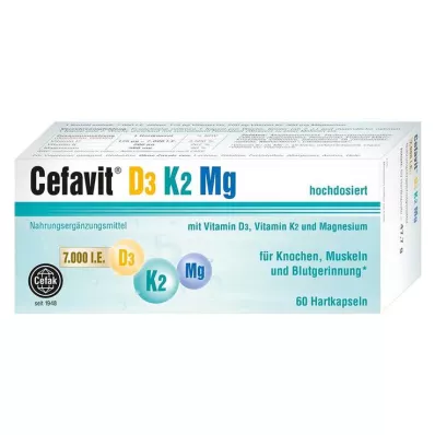 CEFAVIT D3 K2 Mg 7.000 IU tvrde kapsule, 60 kom