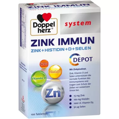 DOPPELHERZ Zinc Immun Depot system tablete, 100 kom