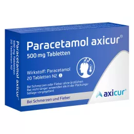 PARACETAMOL axicur 500 mg tablete, 20 kom