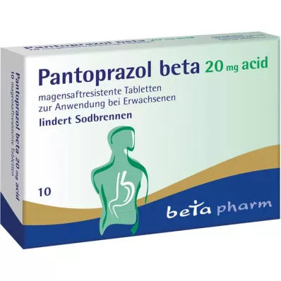 PANTOPRAZOL beta 20 mg tablete želučanog soka, 10 kom