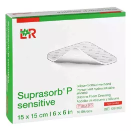 SUPRASORB P osjetljiva PU-pjena bez bora 15x15cm, 10 kom