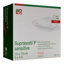 SUPRASORB P osjetljiv PU-pjenasti rub 7,5x7,5cm, 10 kom
