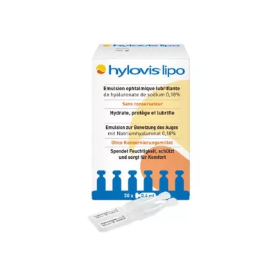 HYLOVIS lipo kapi za oči jednodozne pipete, 30X0,4 ml