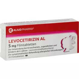 LEVOCETIRIZIN AL 5 mg filmom obložene tablete, 20 kom