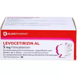 LEVOCETIRIZIN AL 5 mg filmom obložene tablete, 100 kom
