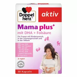 DOPPELHERZ Mama plus sa DHA+ folna kiselina kapsule, 30 kom