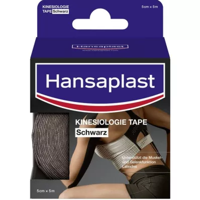 HANSAPLAST Sportska kineziološka traka 5 cmx5 m crna, 1 kom