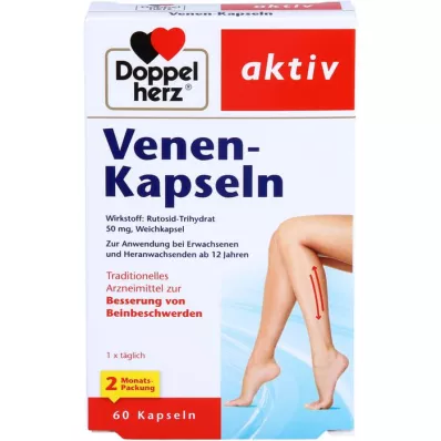 DOPPELHERZ Kapsule za vene, 60 kom