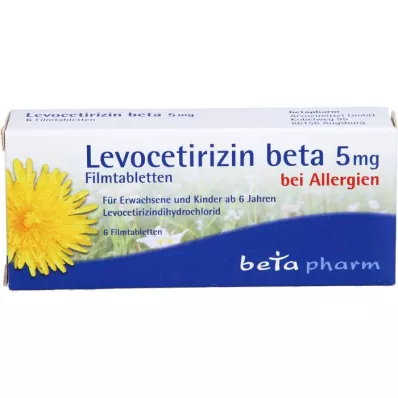 LEVOCETIRIZIN beta 5 mg filmom obložene tablete, 6 kom