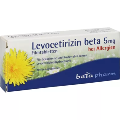 LEVOCETIRIZIN beta 5 mg filmom obložene tablete, 20 kom