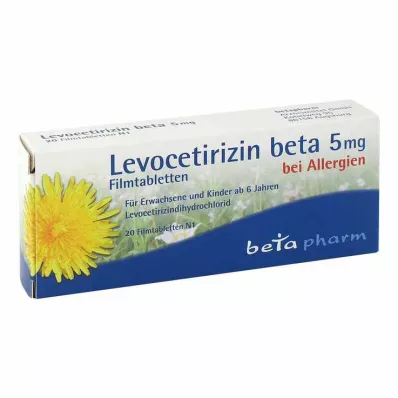 Levocetirizin beta 5 mg filmom obložene tablete, 20 kom
