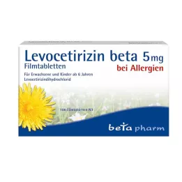 LEVOCETIRIZIN beta 5 mg filmom obložene tablete, 100 kom