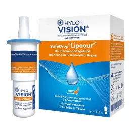 HYLO-VISION SafeDrop Lipocur kapi za oči, 2X10 ml