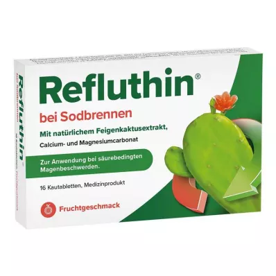 REFLUTHIN za žgaravicu voćne tablete za žvakanje, 16 kom REFLUTHIN za žgaravicu voćne tablete za žvakanje, 16 kom