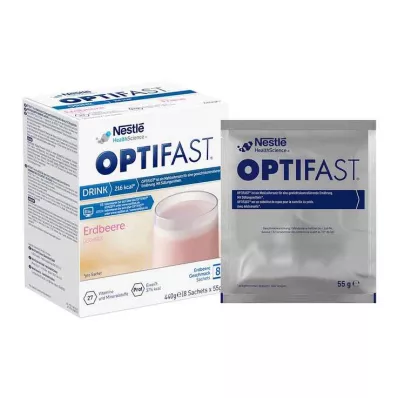 Optifast home drink jagoda u prahu, 8X55 g