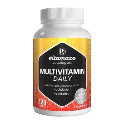 MULTIVITAMIN DAILY bez joda vegetarijanske kapsule, 120 kom