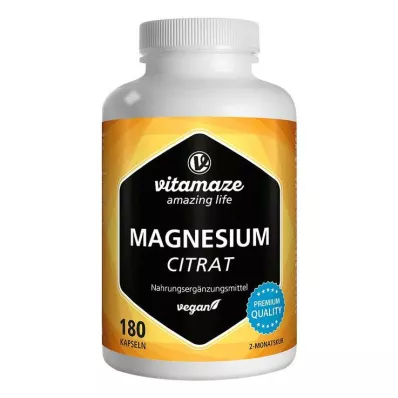 MAGNESIUMCITRAT 360 mg veganske kapsule, 180 kom