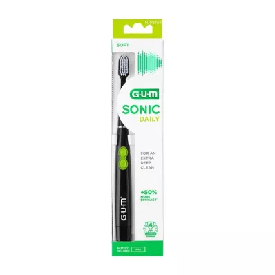 GUM SONIC DAILY Sonic četkica za zube crna, 1 kom