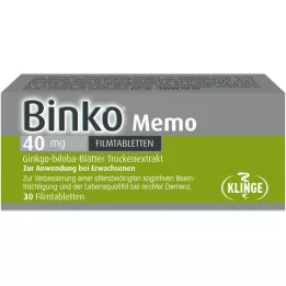 BINKO Memo 40 mg filmom obložene tablete, 30 kom