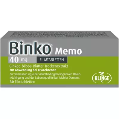 BINKO Memo 40 mg filmom obložene tablete, 30 kom