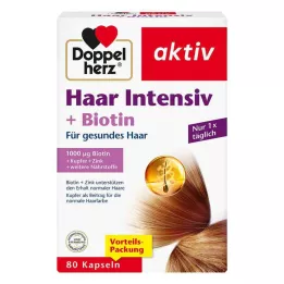 DOPPELHERZ Hair Intensive + Biotin kapsule, 80 kom
