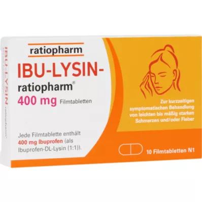 IBU-LYSIN-ratiopharm 400 mg filmom obložene tablete, 10 kom