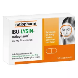 IBU-LYSIN-ratiopharm 293 mg filmom obložene tablete, 10 kom