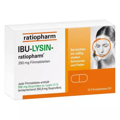 IBU-LYSIN-ratiopharm 293 mg filmom obložene tablete, 10 kom