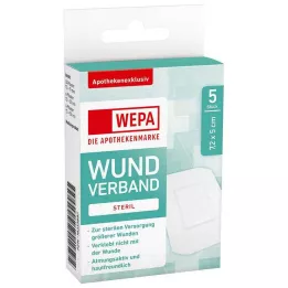 WEPA Obloga za rane 7,2x5 cm sterilna, 5 kom