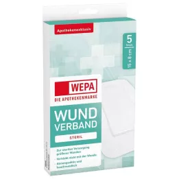 WEPA Obloga za rane 8x15 cm sterilna, 5 kom
