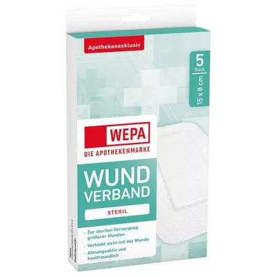 Wepa obloga za rane 8x15 cm sterilna, 5 kom Wepa obloga za rane 8x15 cm sterilna, 5 kom