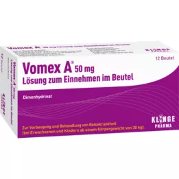 VOMEX Otopina od 50 mg za uzimanje u vrećici, 12 kom