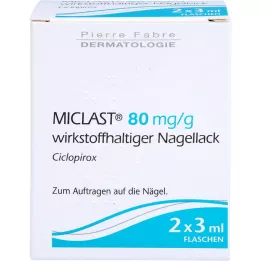 MICLAST 80 mg/g aktivni lak za nokte, 2X3 ml