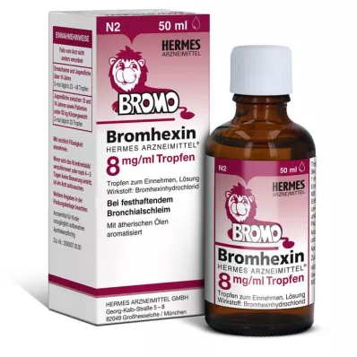 BROMHEXIN Hermes medicine 8 mg/ml kapi, 50 ml
