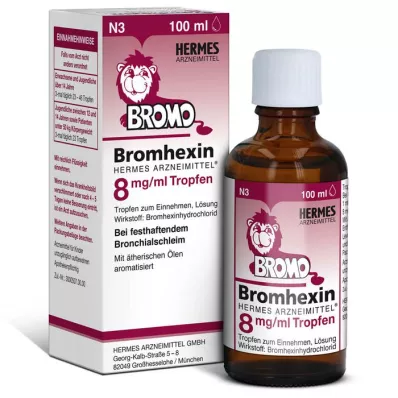 BROMHEXIN Hermes medicine 8 mg/ml kapi, 100 ml