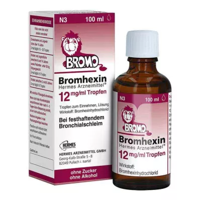 Bromheksin HERMES Medicines® 12 mg/ml kapi, 100 ml Bromheksin HERMES Medicines® 12 mg/ml kapi, 100 ml