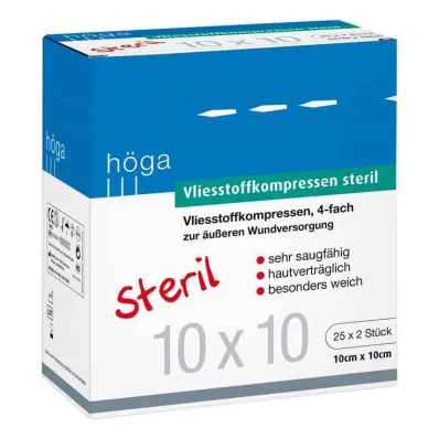 Komprese od netkanog materijala 10x10 cm sterilne 4 puta, 25x2 komada