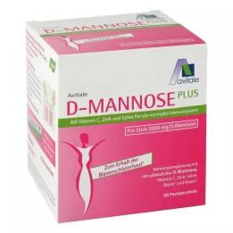D-MANNOSE PLUS 2000 mg stickovi s vitaminima i mineralima, 60X2,47 g