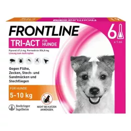 FRONTLINE Tri-Act tekuća otopina za pse 5-10 kg, 6 kom