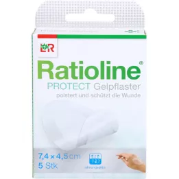 RATIOLINE protect gel flaster 4,5x7,4 cm, 5 kom