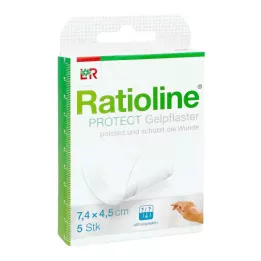 RATIOLINE protect gel flaster 4,5x7,4 cm, 5 kom