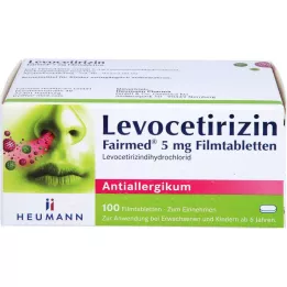 LEVOCETIRIZIN Fairmed 5 mg filmom obložene tablete, 100 kom