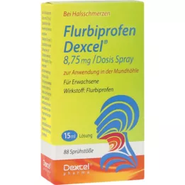 FLURBIPROFEN Dexcel 8,75 mg/doza. Sprej za usnu šupljinu, 15 ml