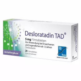 DESLORATADIN TAD 5 mg filmom obložene tablete, 20 kom