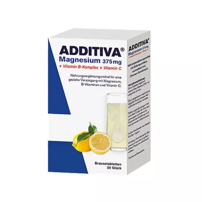 ADDITIVA Magnezij 375 mg+Vitamin B kompleks+Vit.C, 20X6 g