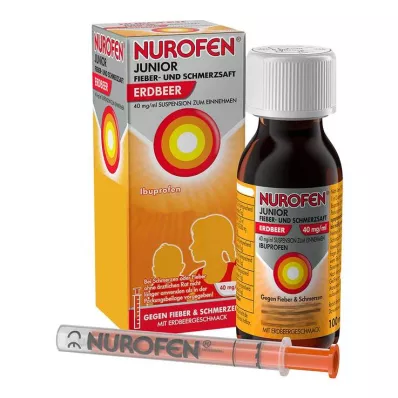 NUROFEN Junior sok od groznice i boli jagoda 40 mg/ml, 100 ml