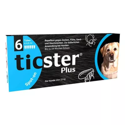 TICSTER Plus Spot on otopina za kapanje za pse preko 25 kg, 6X4,8 ml