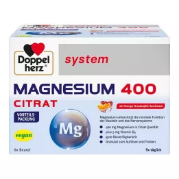 DOPPELHERZ Magnezij 400 Citrat sistem granule, 60 komada