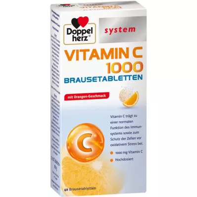 DOPPELHERZ Vitamin C 1000 system šumeće tablete, 40 kom